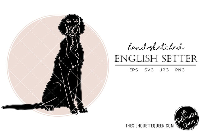 English Setter Sketch SVG Loveleen Kaur 