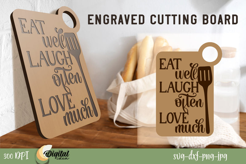 Engraved Cutting Boards Laser Cut. 3D Laser Cut Design. SVG. SVG Evgenyia Guschina 