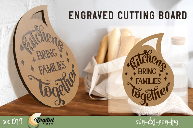 Engraved Cutting Boards Laser Cut.SVG. 3D Laser Cut Design. SVG Evgenyia Guschina 