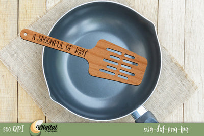 Engraved Wooden Spatulas. 3D Home Kitchen Decor Laser Cut. SVG Evgenyia Guschina 