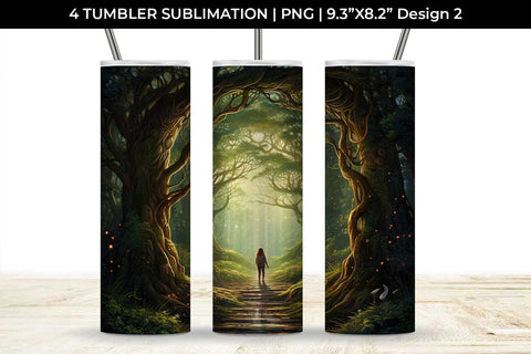 Enigmatic Woods Tumbler: Mystic Adventure, Forest Magic, Fairytale Dream Sublimation Sintegra 