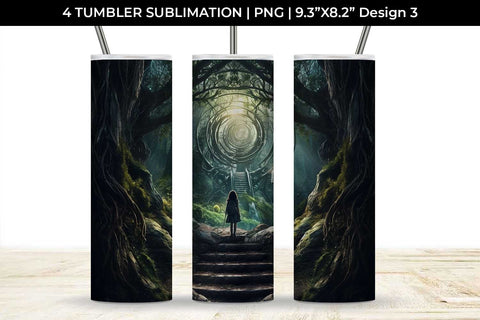 Enigmatic Woods Tumbler: Mystic Adventure, Forest Magic, Fairytale Dream Sublimation Sintegra 