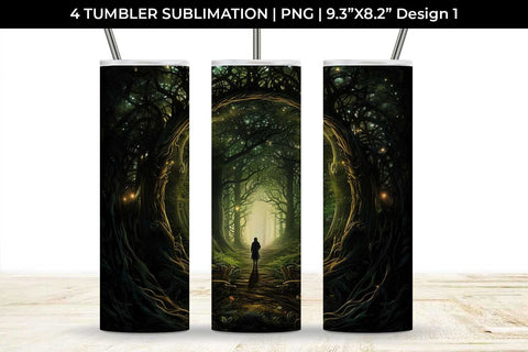 Enigmatic Woods Tumbler: Mystic Adventure, Forest Magic, Fairytale Dream Sublimation Sintegra 