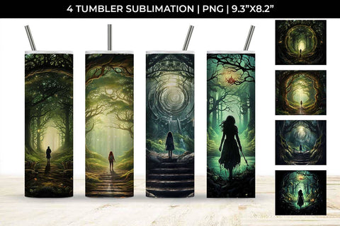 Enigmatic Woods Tumbler: Mystic Adventure, Forest Magic, Fairytale Dream Sublimation Sintegra 