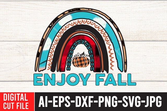 Enjoy Fall Sublimation Design Sublimation BlackCatsMedia 