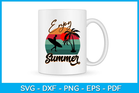 Enjoy Summer PNG Summer Sublimation Printable File SVG Creativedesigntee 