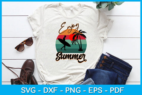 Enjoy Summer PNG Summer Sublimation Printable File SVG Creativedesigntee 