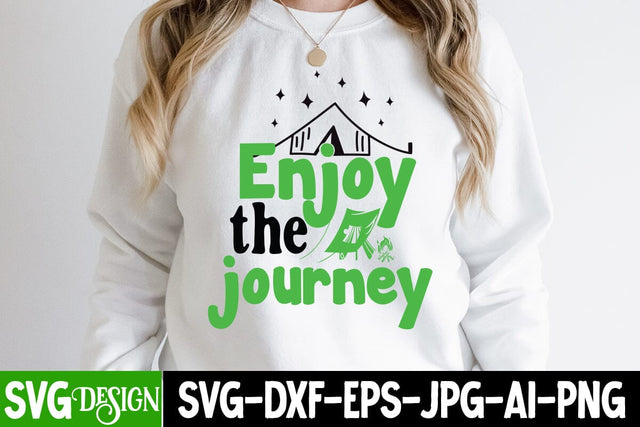 Enjoy The Journey SVG Cut File, Enjoy The Journey SVG Design, Camping SVG Cut File,Camping SVG Design, Happy Camping SVG ,Camper SVG Design, Adventure SVG Design SVG BlackCatsMedia 