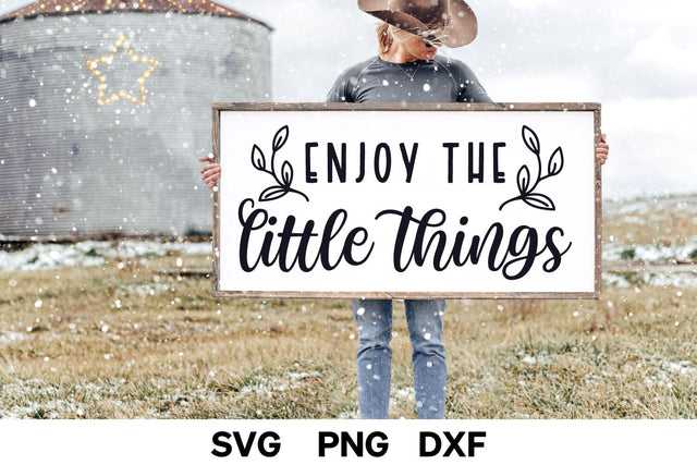 Enjoy the Little Things | Farmhouse Sign SVG SVG Shine Green Art 