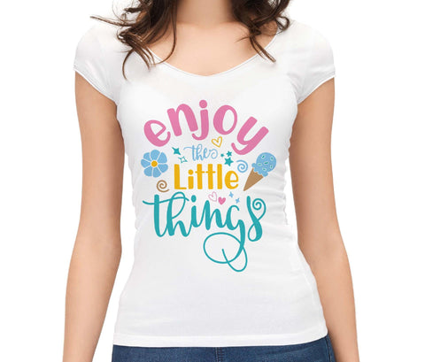 Enjoy the little things | Positive quote Cut file SVG TheBlackCatPrints 