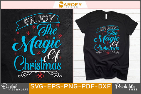 Enjoy The Magic Of Christmas Design SVG Cut File SVG Sarofydesign 