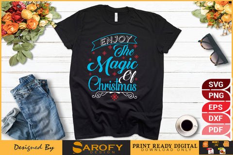 Enjoy The Magic Of Christmas Design SVG Cut File SVG Sarofydesign 