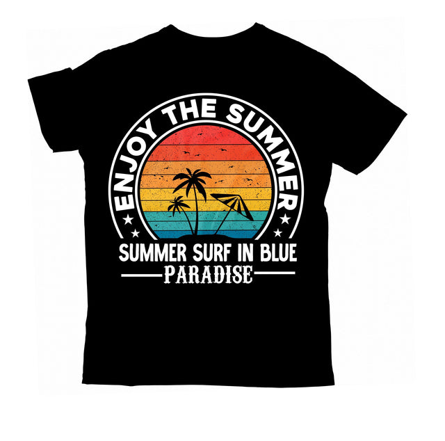 Enjoy The Summer Summer Sufg in Blue Pradise Sublimation Design, Enjoy The Summer Summer Sufg in Blue Pradise PNG Sublimation BlackCatsMedia 