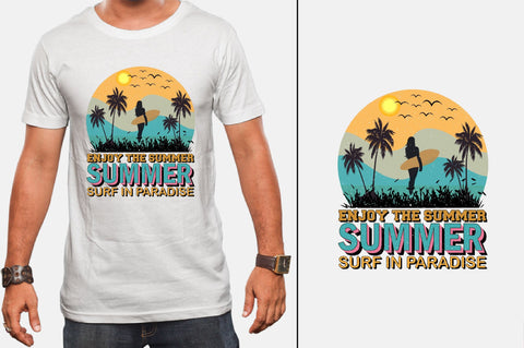 Enjoy the Summer Summer Surf in paradise Sublimation SVGArt 