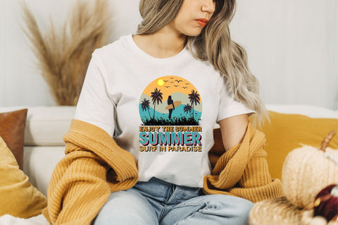 Enjoy the Summer Summer Surf in paradise Sublimation SVGArt 