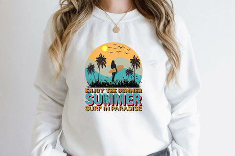 Enjoy the Summer Summer Surf in paradise Sublimation SVGArt 