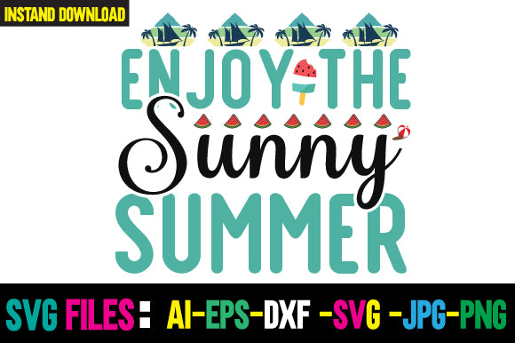 Enjoy The Sunny Summer SVG Cut File SVG Newmockups 