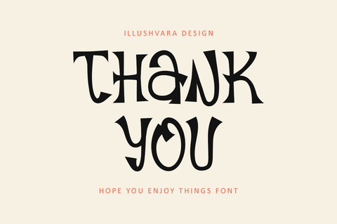 Enjoy Things - Modern Typeface Font Illushvara Design 