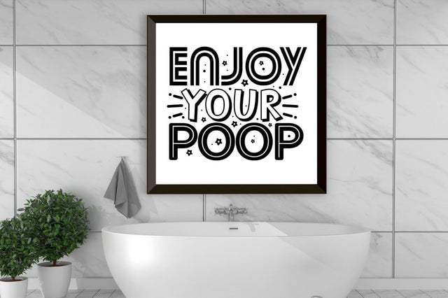 Enjoy your poop, Bathroom SVG SVG DESIGNISTIC 