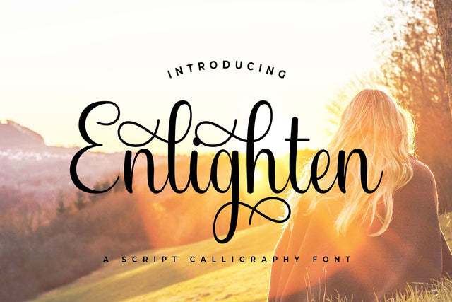 Enlighten Font love script 