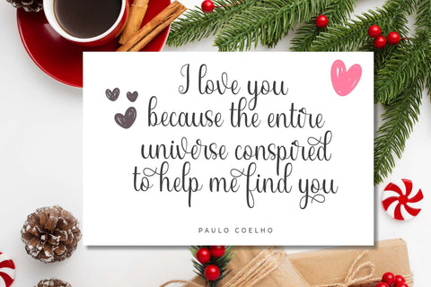 Enlighten Font love script 