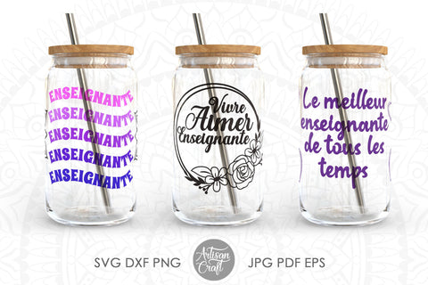 Enseignante SVG, Teacher quotes in French SVG Artisan Craft SVG 