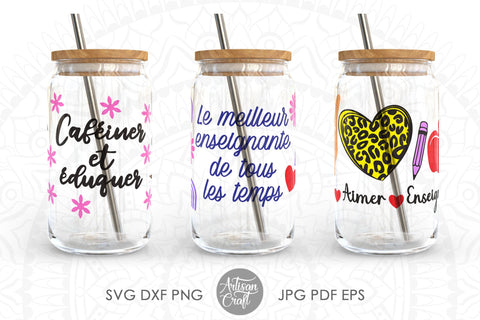 Enseignante SVG, Teacher quotes in French SVG Artisan Craft SVG 