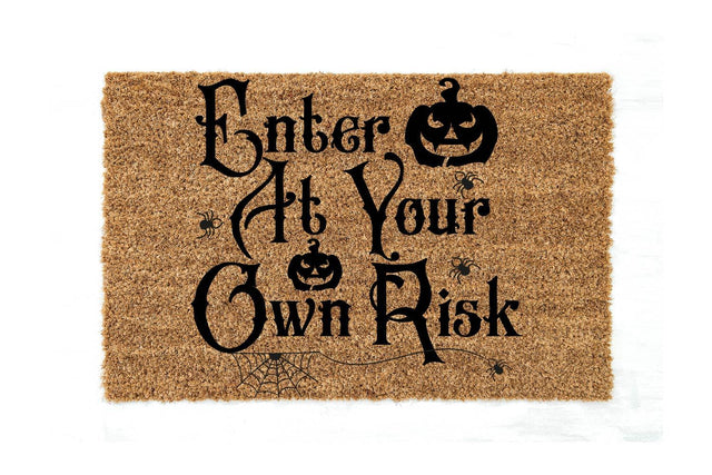 Enter at your own risk SVG, Halloween Doormat SVG SVG Paper Switch 
