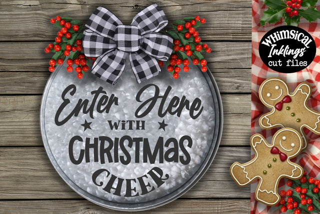 Enter Here Witch Christmas Cheer-Round SVG SVG Whimsical Inklings 