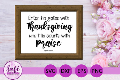 Enter His Gates Bible Verse SVG SVG Safi Design 