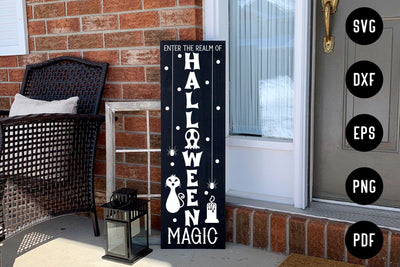 Enter the Realm of Halloween Magic - Porch Sign SVG SVG CraftLabSVG 