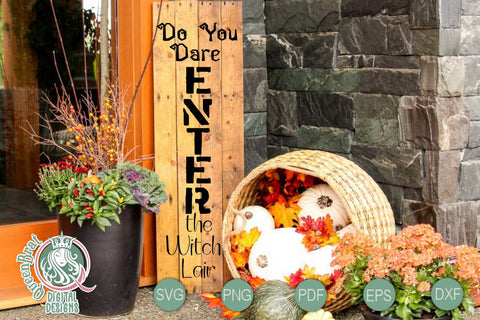 Enter Witch's Lair Vertical SVG SVG QueenBrat Digital Designs 