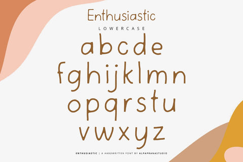 Enthusiastic - Handwritten Font Font Alpaprana Studio 