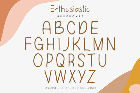 Enthusiastic - Handwritten Font Font Alpaprana Studio 