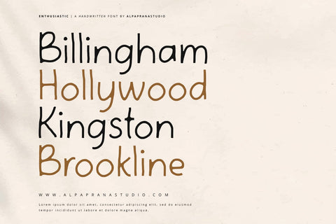 Enthusiastic - Handwritten Font Font Alpaprana Studio 