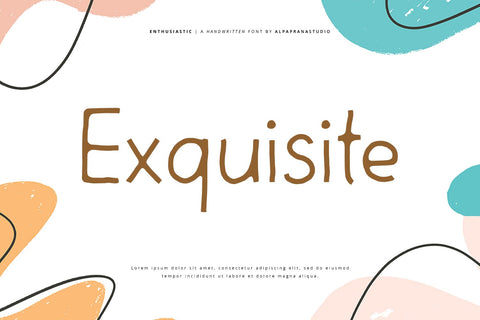 Enthusiastic - Handwritten Font Font Alpaprana Studio 