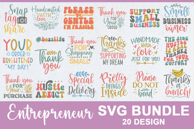 Entrepreneur typography Svg Bundle SVG etcify 