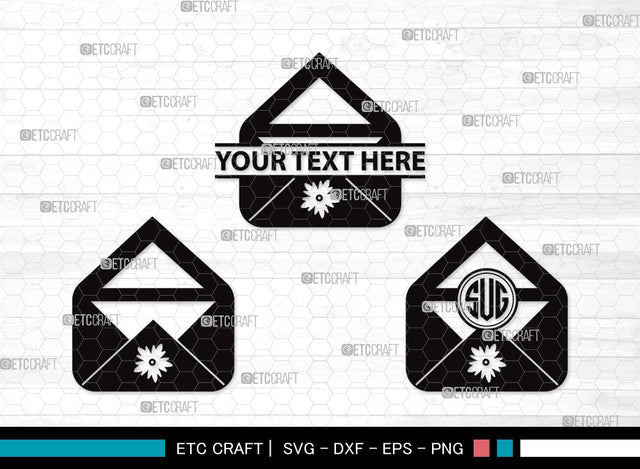 Envelope Monogram SVG | Mail Svg | Heart Envelope Svg | Mailing Svg | Letters Svg | Envelope Clipart SVG ETC Craft 