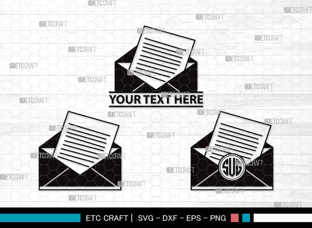 Envelope Monogram SVG | Mail Svg | Heart Envelope Svg | Mailing Svg | Letters Svg | Envelope Clipart SVG ETC Craft 