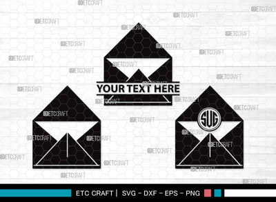 Envelope Monogram SVG | Mail Svg | Heart Envelope Svg | Mailing Svg | Letters Svg | Envelope Clipart SVG ETC Craft 