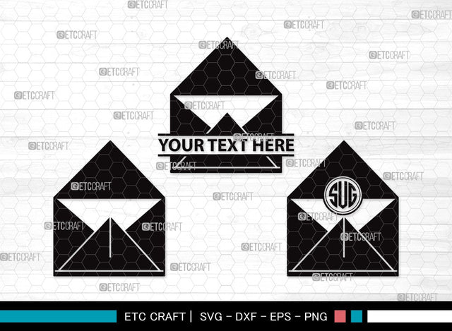 Envelope Monogram SVG | Mail Svg | Heart Envelope Svg | Mailing Svg | Letters Svg | Envelope Clipart SVG ETC Craft 