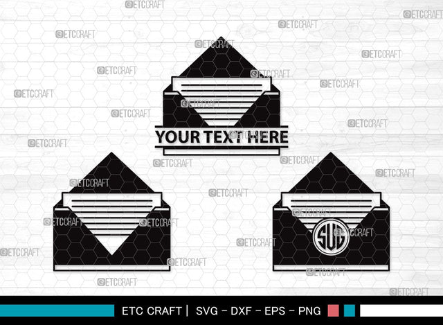 Envelope Monogram SVG | Mail Svg | Heart Envelope Svg | Mailing Svg | Letters Svg | Envelope Clipart SVG ETC Craft 