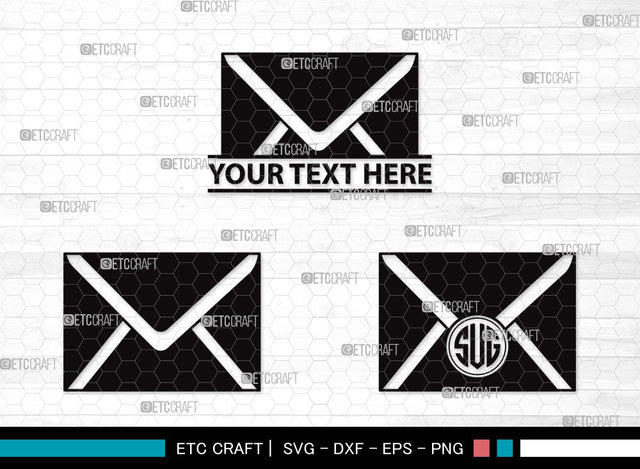 Envelope Monogram SVG | Mail Svg | Heart Envelope Svg | Mailing Svg | Letters Svg | Envelope Clipart SVG ETC Craft 