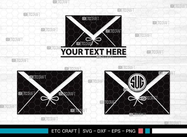 Envelope Monogram SVG | Mail Svg | Heart Envelope Svg | Mailing Svg | Letters Svg | Envelope Clipart SVG ETC Craft 