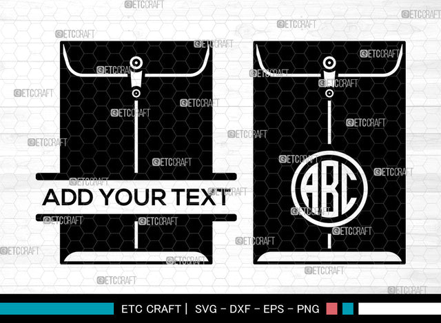 Envelope Monogram SVG, Split Monogram SVG, Mail Svg, Post Svg, Letter Svg, Mailing Svg, Envelope SVG ETC Craft 