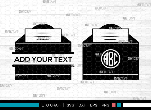 Envelope Monogram SVG, Split Monogram SVG, Mail Svg, Post Svg, Letter Svg, Mailing Svg, Envelope SVG ETC Craft 