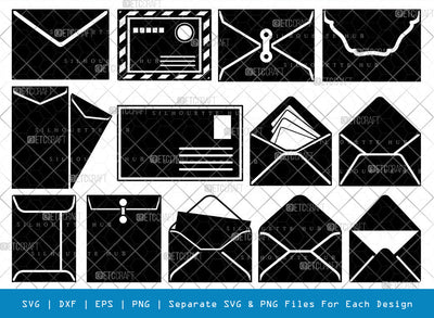 Envelope SVG, Envelope Silhouette, Letter Svg, Mailing Svg, Inbox Svg, Letter Cover Svg, Letter Icon Svg, Envelope Bundle SVG ETC Craft 