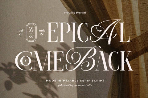Epical Comeback Font Zeenesia Std 