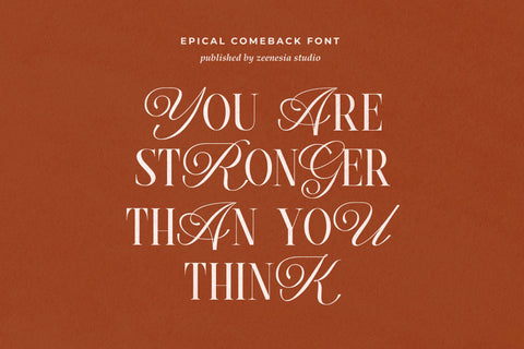 Epical Comeback Font Zeenesia Std 