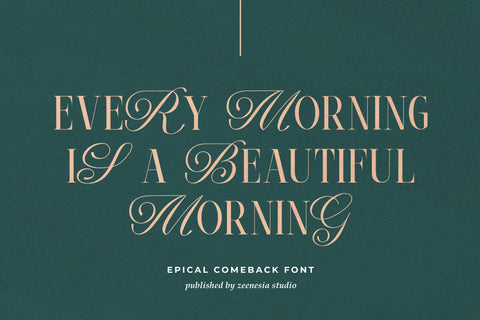 Epical Comeback Font Zeenesia Std 